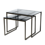 Smoked Glass Nesting Tables