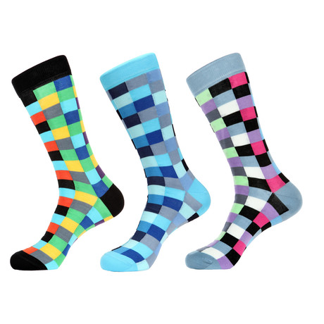 Squared Mid-Calf Sock // Pack of 3