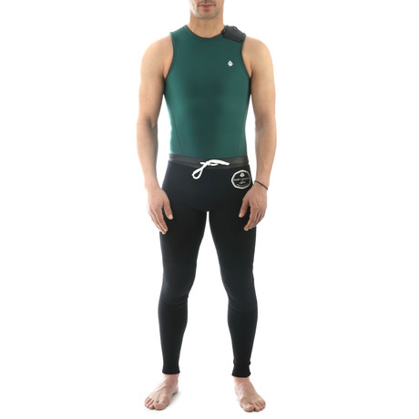 Leon Men's Wetsuit // Green + Black (X-Large)