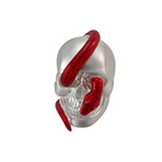 Alias Enamel Snake Eye Ring // Silver + Red (Size 5.5)