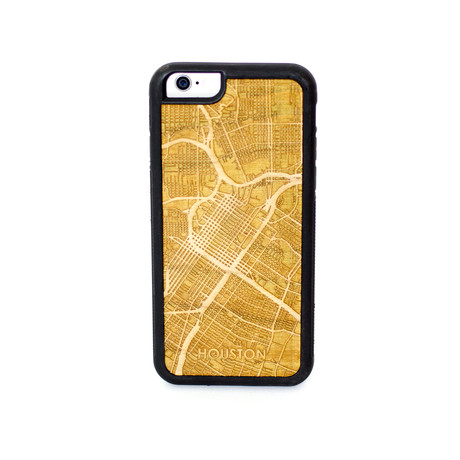 Engraved Wooden Case // Houston (iPhone 5/SE)