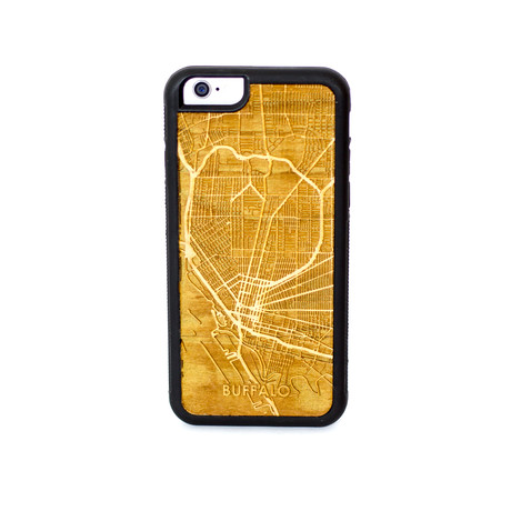 Engraved Wooden Case // Buffalo (iPhone 5/SE)