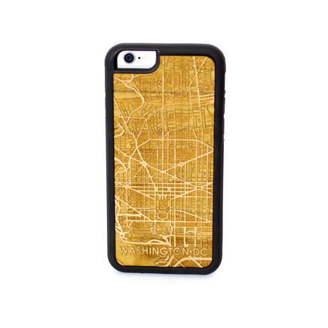 Engraved Wooden Case // Washington DC (iPhone 5/SE)