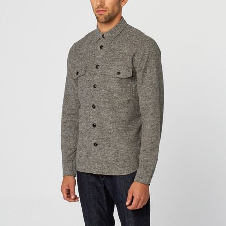 Speckled Smoke Shirt Jacket // Grey (S)