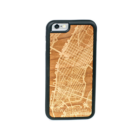 Engraved Wooden Case // New York City (iPhone 5/SE)