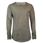 True Prodigy // Long-Sleeve Crewneck Tee // Light Grey (S)