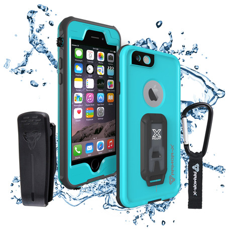 Armor-X // IP68 Ultimate Waterproof Case + Carabiner // Blue (iPhone 6/6S)