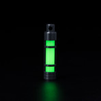 Glow Fob // Aluminum Embrite // Clear Anodize // Green Glow