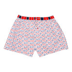 Geometry Boxer // Red + Blue (2XL)