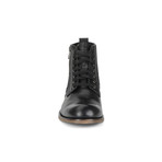 Forest Side Zip Lace Up Boot // Black + Deep Natural (US: 10.5)