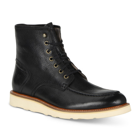 Ashford Apron-Toe Boot // Black + Cream (US: 7.5)