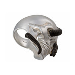 Alias Enamel Snake Eye Ring // Silver + Black Rhodium (Size 5.5)