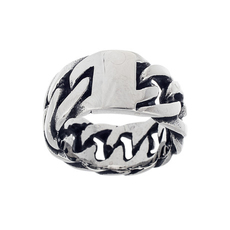 Chain Link Ring // Silver (Size 9)