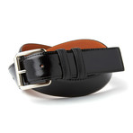 Bryant Park // Genuine Mirrored Italian Leather Jean Belt // Black (34" Waist)