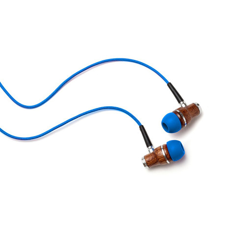 NRG In-Ear Wood Headphones // Blue