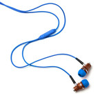 NRG In-Ear Wood Headphones // Blue