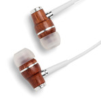 NRG In-Ear Wood Headphones // White