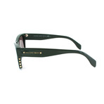 Alexander McQueen // Square Sunglasses // Green + Gold