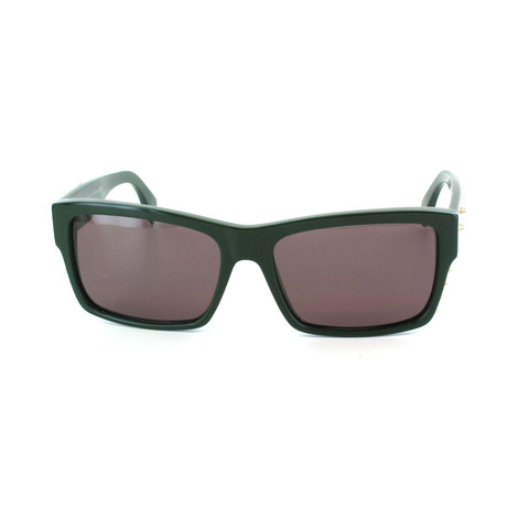 Alexander McQueen // Square Sunglasses // Green + Gold