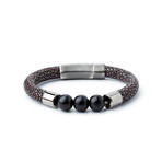 Stingray Rattle Bracelet // Brown