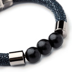 Stingray Rattle Bracelet // Navy