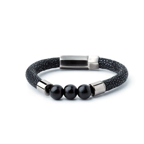 Stingray Rattle Bracelet // Black