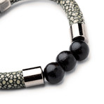 Stingray Rattle Bracelet // Grey