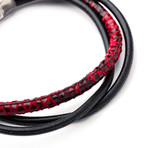Python Pattern Twister Bracelet // Red