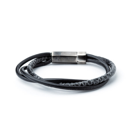 Python Pattern Twister Bracelet // Grey
