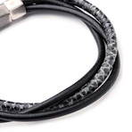 Python Pattern Twister Bracelet // Grey