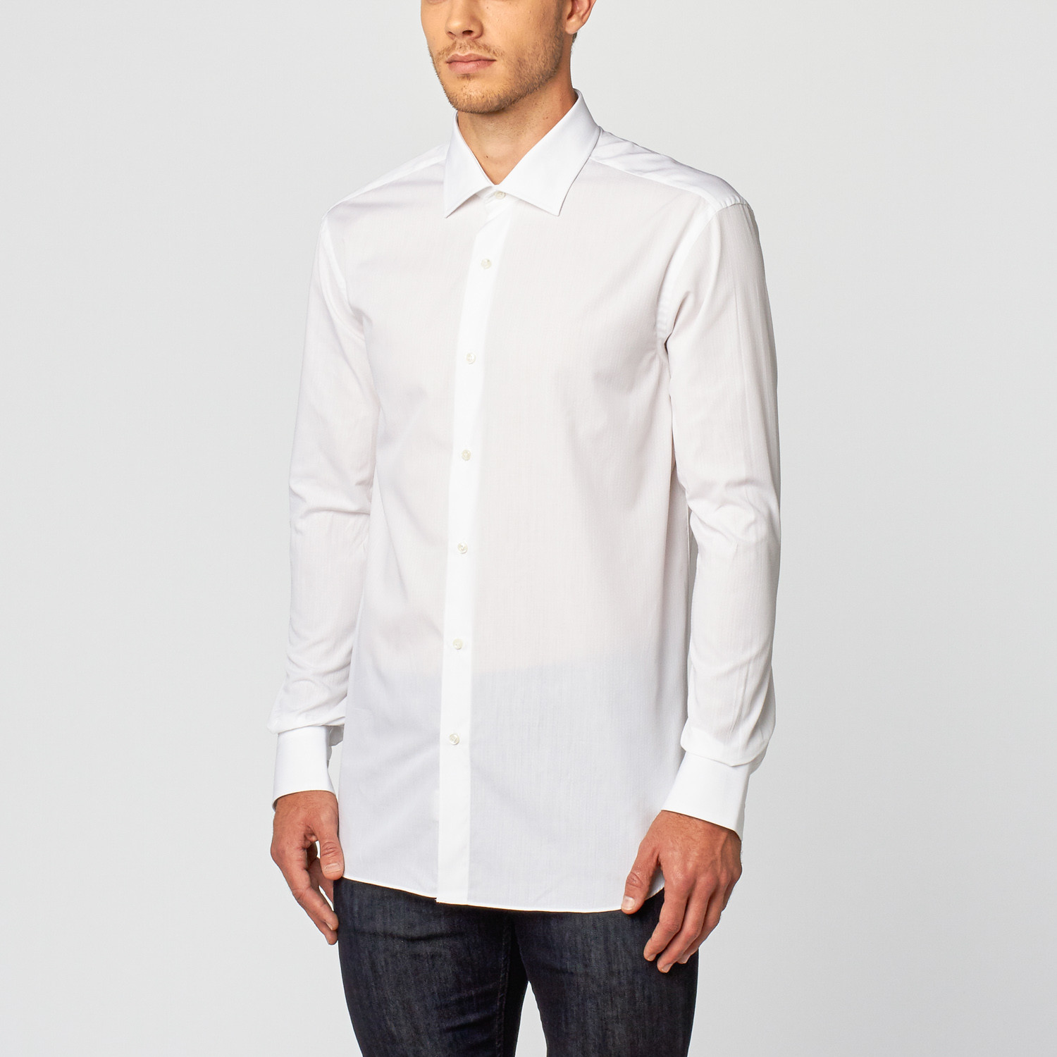 Nanni Dress Shirt // White (39) - Designer Fashion - Touch of Modern