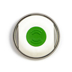 B2-10-A1-WHI-GRN-SIL-1 - New Buddy Smart Button // White (Green Button) (White Button)