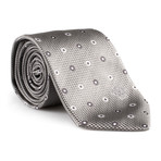 Atlas Silk Tie // Grey Dot