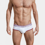 Quadro Brief // White + Red (XL)