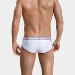 Quadro Brief // White + Red (XL)