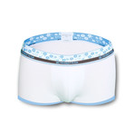 Barrumba Trunk // White + Turquoise (S)