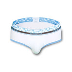 Barrumba Brief // White + Turquoise (M)