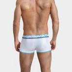 Barrumba Trunk // White + Turquoise (S)