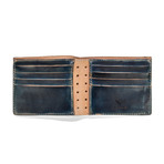 Hand Stained Leather Slimfold Wallet (Brown)