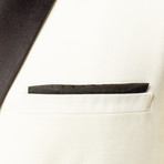 Slim Shawl Neck Tuxedo Jacket // White + Black (US: 42R)