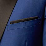 Slim Peak Lapel Tuxedo Jacket // Black + Blue (US: 44R)