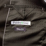 Slim Peak Lapel Tuxedo Jacket // Black + Blue (US: 44R)