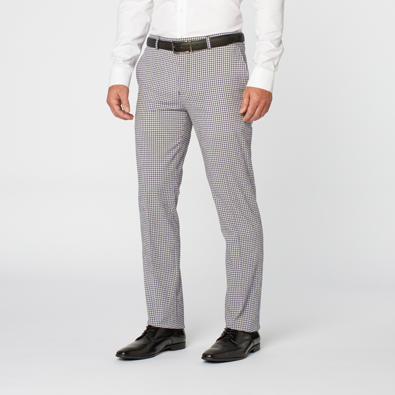 George Gingham Pant // Navy (34WX32L) - PAISLEY & GRAY - Touch of Modern