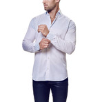 Elegance Grade Checker Dress Shirt // Pink + White (S)