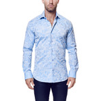 Luxor Geo Circle Dress Shirt // Light Blue (XL)