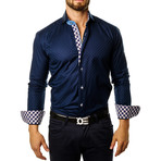 Maceoo // Wall Street Square Dress Shirt // Blue (XL)