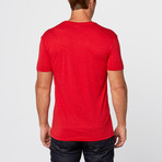 Flushing Fleck Crewneck // Red (M)