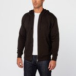 Alphabet City Unisex Triblend Zip Hoodie // Black (3XL)