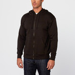 Alphabet City Unisex Triblend Zip Hoodie // Black (3XL)