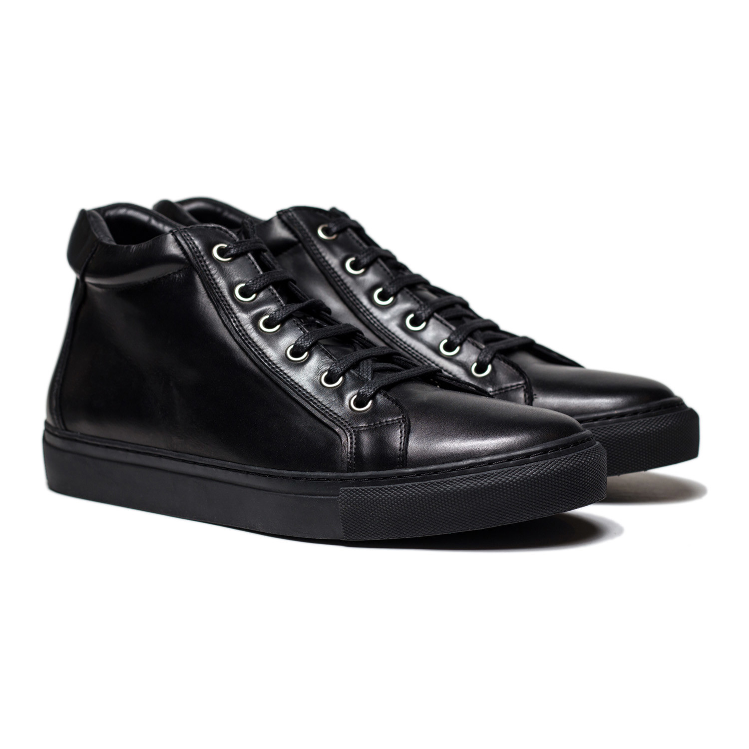 Tudor Lace Up Mid Sneaker // Black (Euro: 39) - NobleSole - Touch of Modern